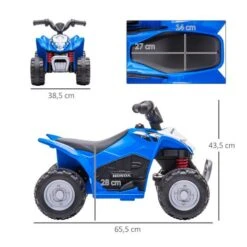 HOMCOM Quad Eléctrico Honda Azul -Juguete Descuento Tienda medias 1021