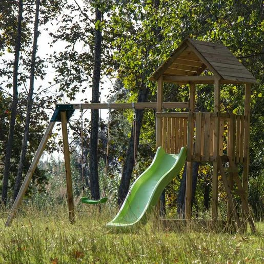 Parque Juegos Infantil De Madera Tibidabo Con Columpio Doble 4 Parque Juegos Infantil De Madera Tibidabo Con Columpio Doble - Imagen 2