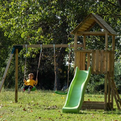 Parque Juegos Infantil De Madera Tibidabo Con Columpio Doble 7 Parque Juegos Infantil De Madera Tibidabo Con Columpio Doble - Imagen 5