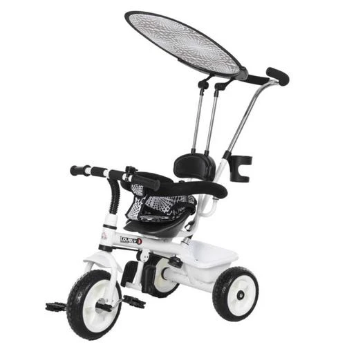 Homcom - Triciclo Para Niños Con Capota Blanco HomCom 3 Homcom - Triciclo Para Niños Con Capota Blanco HomCom