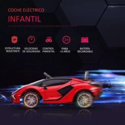 Homcom - Coche De Batería Lamborghini Con Mando A Distancia -Juguete Descuento Tienda medias 1156