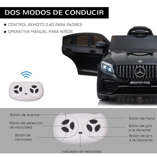 Homcom - Mercedes GLC Coupe Batería Con Control Remoto 8 Homcom - Mercedes GLC Coupe Batería Con Control Remoto - Imagen 6
