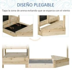 Arenero Infantil Con Forma De Barco  Outsunny -Juguete Descuento Tienda medias 1355