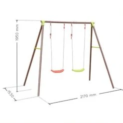 Soulet - Columpio De Acero Acier Malo 2 Balancines 11 Soulet - Columpio De Acero Acier Malo 2 Balancines -Juguete Descuento Tienda medias 1533