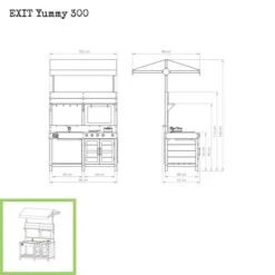 EXIT TOYS Exit Cocina De Madera De Exterior Yummy 300 -Juguete Descuento Tienda medias 1541