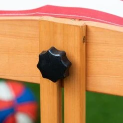 Arenero Infantil Con Techo Ajustable Rojo Outsunny -Juguete Descuento Tienda medias 1582