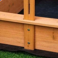 Arenero Infantil Con Techo Ajustable Rojo Outsunny -Juguete Descuento Tienda medias 1583