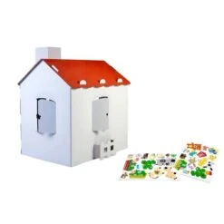 Feber - Casita De Cartón Con Pegatinas 7 Feber - Casita De Cartón Con Pegatinas -Juguete Descuento Tienda medias 1598