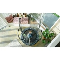 EXIT TOYS Exit - Cama Elástica Junior Tiggy Negro/gris Con Red De Seguridad -Juguete Descuento Tienda medias 1635