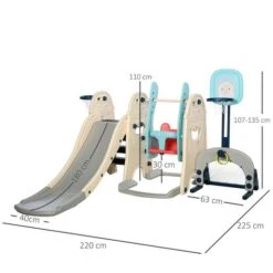 Homcom - Parque Infantil Con Tobogán Columpio -Juguete Descuento Tienda medias 1668