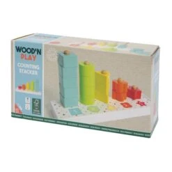 WoodnPlay - Torres De Piezas De Madera Apilables Para Contar -Juguete Descuento Tienda medias 168