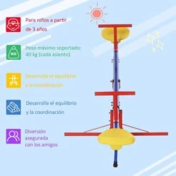 Outsunny - Balancín Giratorio 360° 180 Cm 14 Outsunny - Balancín Giratorio 360° 180 Cm -Juguete Descuento Tienda medias 1691