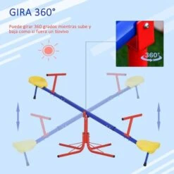 Outsunny - Balancín Giratorio 360° 180 Cm 15 Outsunny - Balancín Giratorio 360° 180 Cm -Juguete Descuento Tienda medias 1692