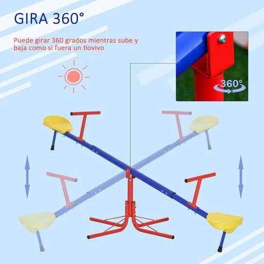Outsunny - Balancín Giratorio 360° 180 Cm 7 Outsunny - Balancín Giratorio 360° 180 Cm - Imagen 5