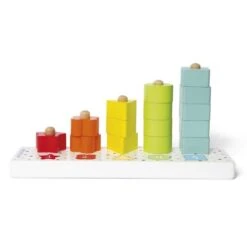 WoodnPlay - Torres De Piezas De Madera Apilables Para Contar -Juguete Descuento Tienda medias 170