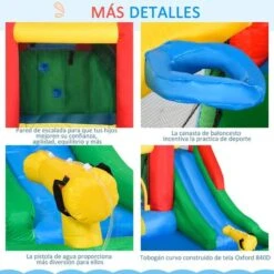 Castillo Hinchable Con Piscina, Tobogán, Muro De Escalada Y Cama De Salto 330 Cm Outsunny 17 Castillo Hinchable Con Piscina, Tobogán, Muro De Escalada Y Cama De Salto 330 Cm Outsunny -Juguete Descuento Tienda medias 1730