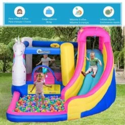 Outsunny - Castillo Hinchable Infantil 5 En 1 -Juguete Descuento Tienda medias 1738