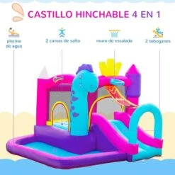 Castillo Hinchable Con Tobogán 300 Cm Outsunny 14 Castillo Hinchable Con Tobogán 300 Cm Outsunny -Juguete Descuento Tienda medias 1804