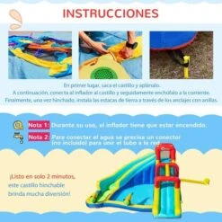 Castillo Hinchable Con 2 Toboganes 385 Cm Outsunny 15 Castillo Hinchable Con 2 Toboganes 385 Cm Outsunny -Juguete Descuento Tienda medias 1857