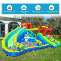 Castillo Hinchable Con 2 Toboganes 385 Cm Outsunny 16 Castillo Hinchable Con 2 Toboganes 385 Cm Outsunny -Juguete Descuento Tienda medias 1858