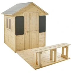 Casa De Madera Infantil Con Pizarra Grace