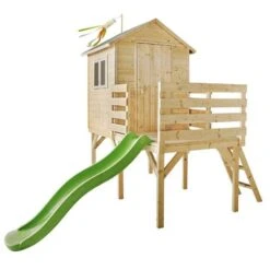 Casa Infantil De Madera Con Tobogán Josephine