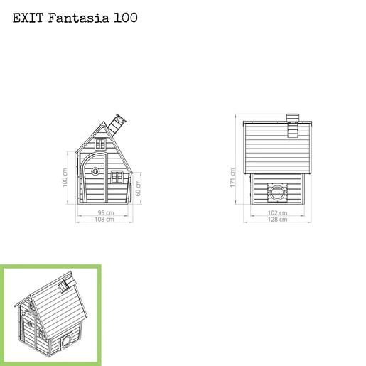 EXIT TOYS EXIT - Casita Fantasía De Madera Roja 4 EXIT TOYS EXIT - Casita Fantasía De Madera Roja - Imagen 2