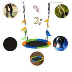 Outsunny - Columpio Nido De Tela Oxford 14 Outsunny - Columpio Nido De Tela Oxford -Juguete Descuento Tienda medias 2162