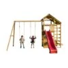 Parque Juegos Infantil De Madera Teide XL Con Columpio Doble -Juguete Descuento Tienda medias 2168