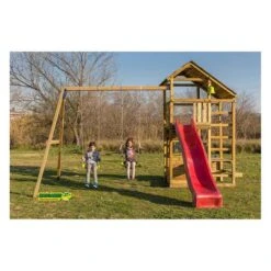 Parque Juegos Infantil De Madera Teide XL Con Columpio Doble -Juguete Descuento Tienda medias 2171
