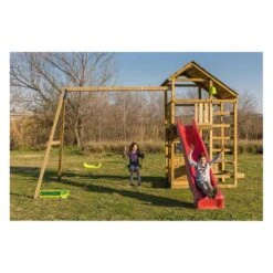 Parque Juegos Infantil De Madera Teide XL Con Columpio Doble -Juguete Descuento Tienda medias 2172