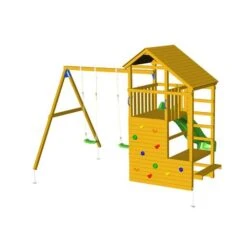 Parque Juegos Infantil De Madera Teide XL Con Columpio Doble -Juguete Descuento Tienda medias 2177
