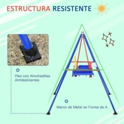 Outsunny - Columpio Metálico Bebés 13 Outsunny - Columpio Metálico Bebés -Juguete Descuento Tienda medias 2189