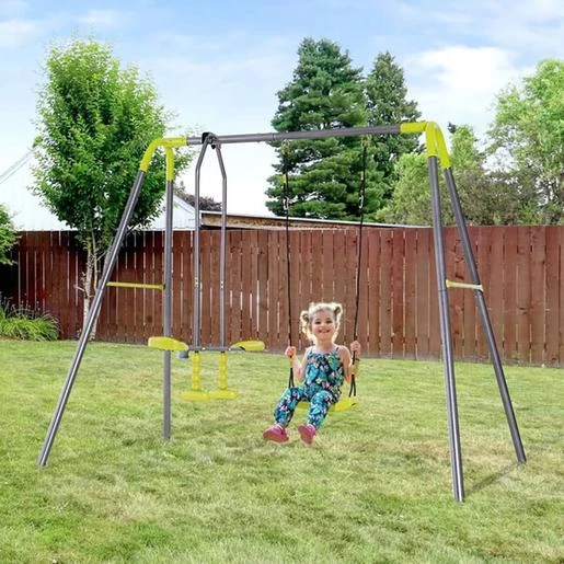 Homcom - Columpio Doble Con Asiento Y Balancín 10 Homcom - Columpio Doble Con Asiento Y Balancín - Imagen 8