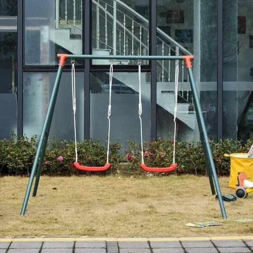 Outsunny - Columpio Metálico Doble 9 Outsunny - Columpio Metálico Doble - Imagen 7