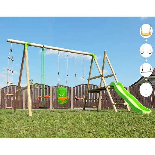 Columpio De Madera 9 En 1 4 Columpio De Madera 9 En 1 - Imagen 2
