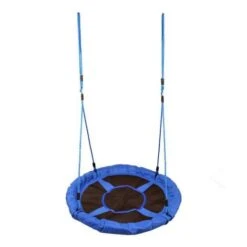 Homcom - Columpio Nido Infantil Azul Y Negro HomCom