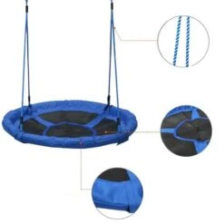 Homcom - Columpio Nido Infantil Azul Y Negro HomCom -Juguete Descuento Tienda medias 2309