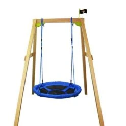 Homcom - Columpio Nido Infantil Azul Y Negro HomCom -Juguete Descuento Tienda medias 2311