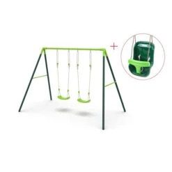 Columpio Metálico Doble Olea + Asiento Bebé 11 Columpio Metálico Doble Olea + Asiento Bebé -Juguete Descuento Tienda medias 2330