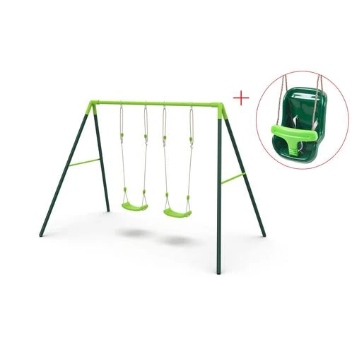 Columpio Metálico Doble Olea + Asiento Bebé 5 Columpio Metálico Doble Olea + Asiento Bebé - Imagen 3