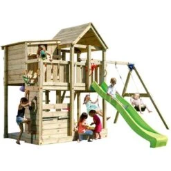 Parque Juegos Infantil De Madera Palazzo XL Con Columpio Doble