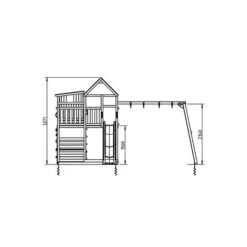 Parque Juegos Infantil De Madera Palazzo XL Con Columpio Doble -Juguete Descuento Tienda medias 2365