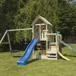 Parque Juegos Infantil De Madera Penthouse XL Con Columpio Doble -Juguete Descuento Tienda medias 2378