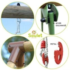 Soulet - Columpio De Madera Gabin -Juguete Descuento Tienda medias 2386