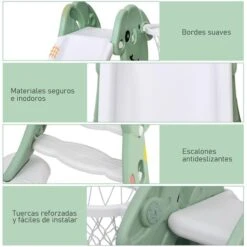 Homcom - Tobogán Infantil Con Canasta De Baloncesto 16 Homcom - Tobogán Infantil Con Canasta De Baloncesto -Juguete Descuento Tienda medias 2446