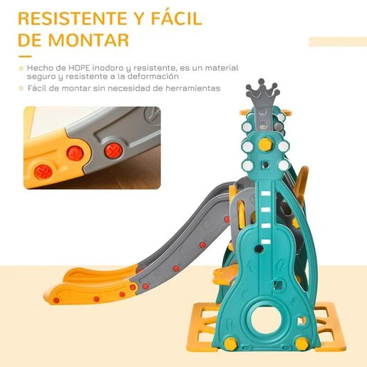 Homcom - Tobogán Infantil Con Columpio 8 Homcom - Tobogán Infantil Con Columpio - Imagen 6