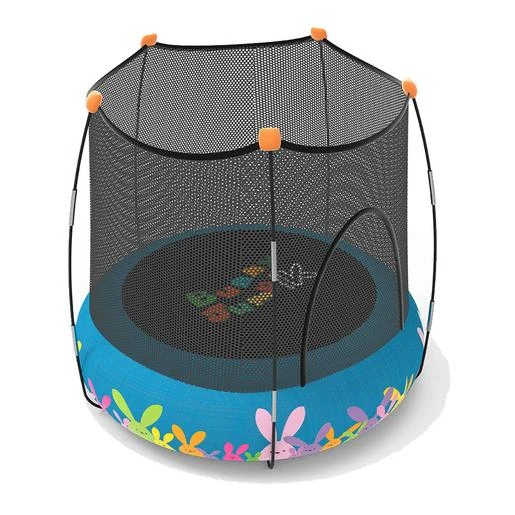 Parque De Juegos Con Cama Elástica Azul 3 Parque De Juegos Con Cama Elástica Azul