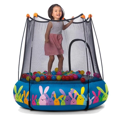 Parque De Juegos Con Cama Elástica Azul 4 Parque De Juegos Con Cama Elástica Azul - Imagen 2