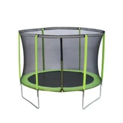 Cama Elástica Con Red Y Escalera Masgames Force 244 Cm